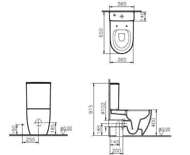 Vitra Sento 9830B003-7203 унитаз напольный