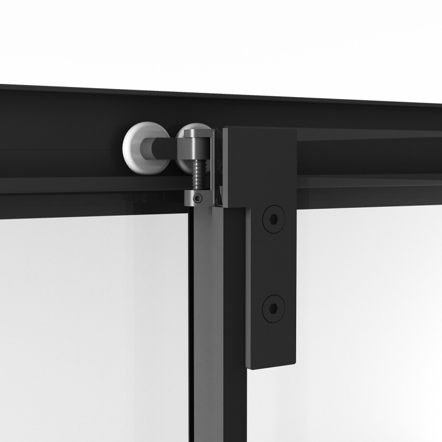 Душевое ограждение Niagara Nova NG-6835-34ВLACK (100х100х195) квадрат,черный матовый,двери раздвижные,стекло прозрачное,1 место