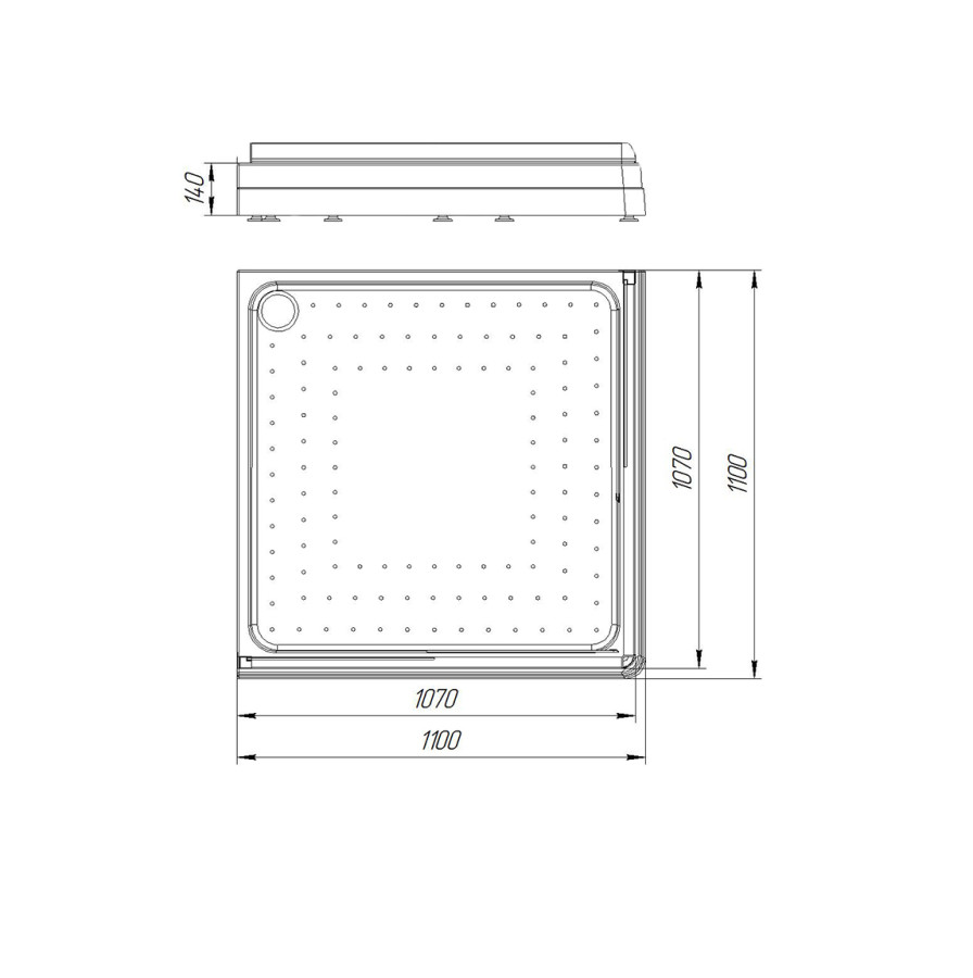 Radomir 110*110*14 душевой поддон акриловый