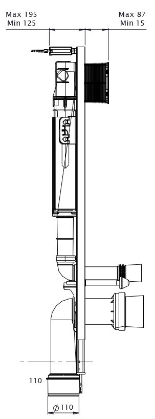 Azario инсталляция для подвесного унитаза с кнопкой AZ-8010-1000+AZ-8200-0013