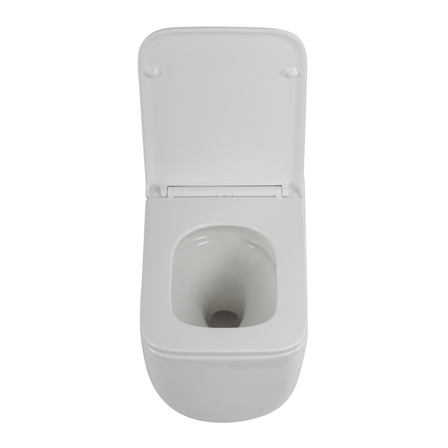Унитаз подвесной безободковый с сиденьем и смывом TORNADO BelBagno LUCE-TOR BB076CH-TOR/SC