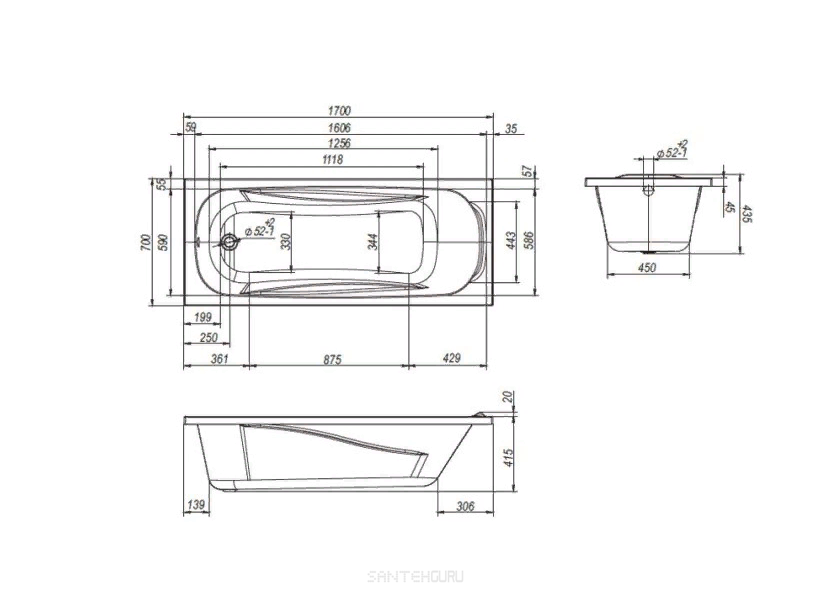 Loranto Arctica 170*70 ванна акриловая прямоугольная CS00025380