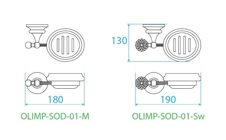 Cezares Olimp мыльница бронза OLIMP-SOD-02-M