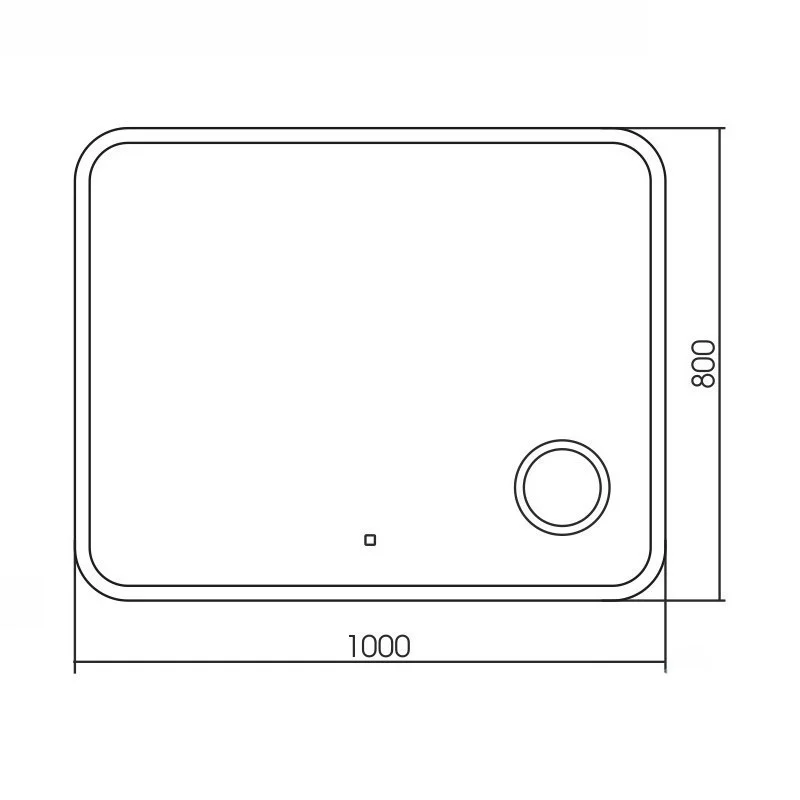Azario Эльза 100х80 зеркало сенс. выкл, диммер, подогрев LED-00002478