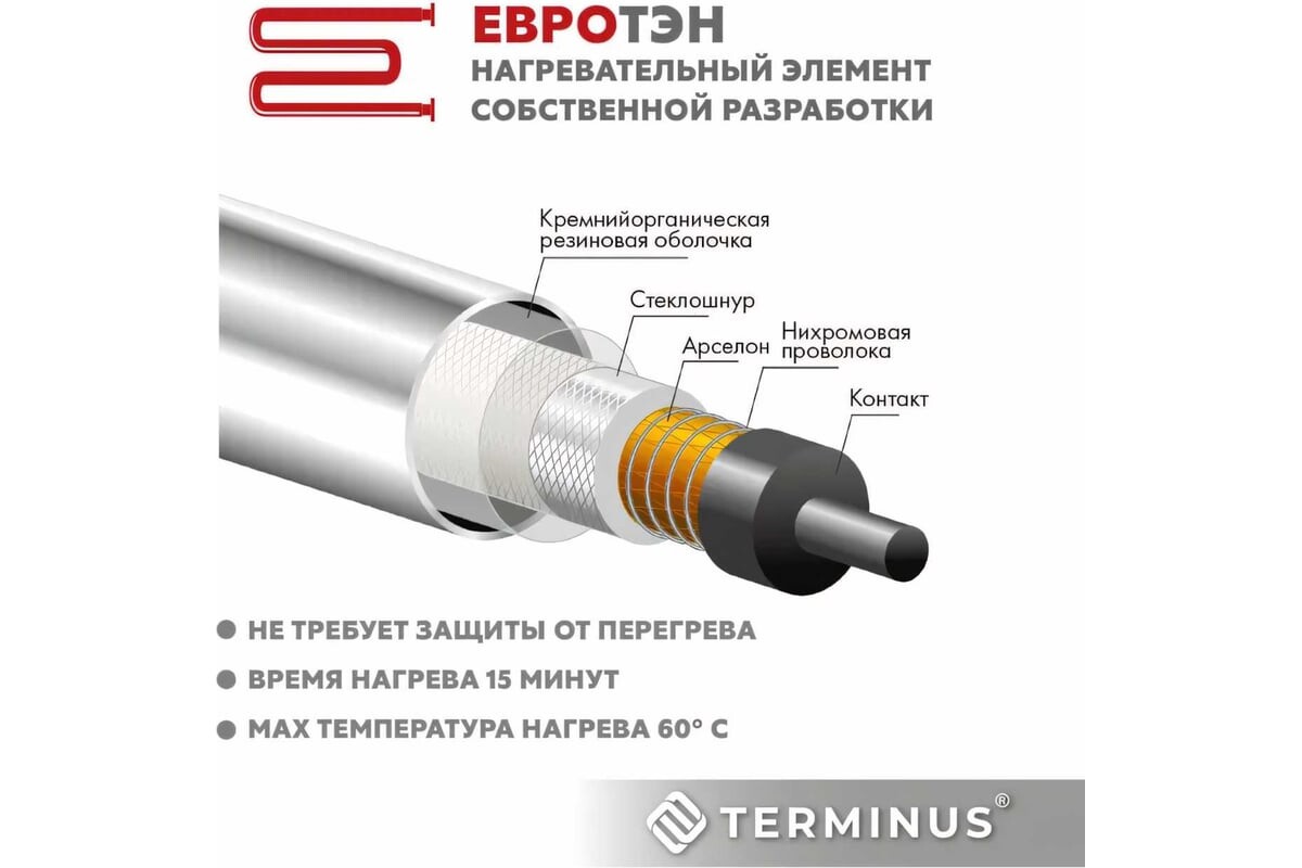 Полотенцесушитель Terminus Евромикс Quick Touch 532/650 П6