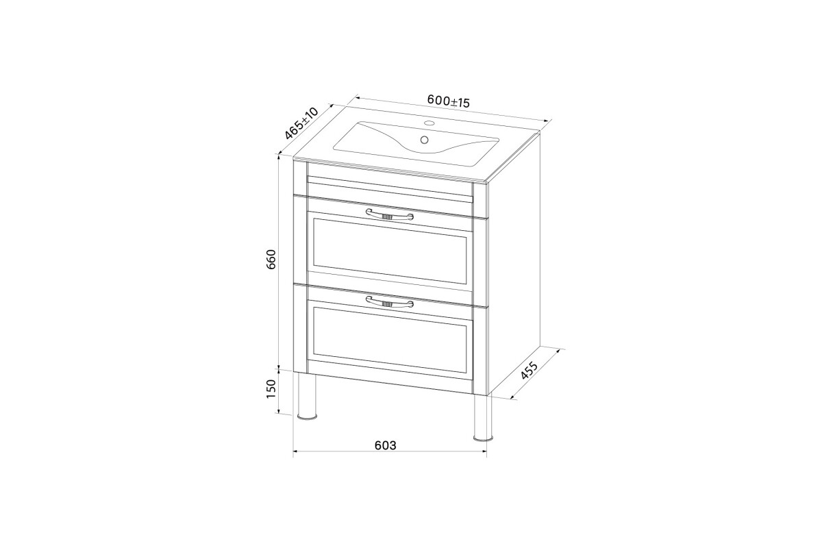 Iddis Oxford 60 тумба с раковиной OXF60W0i95K напольная