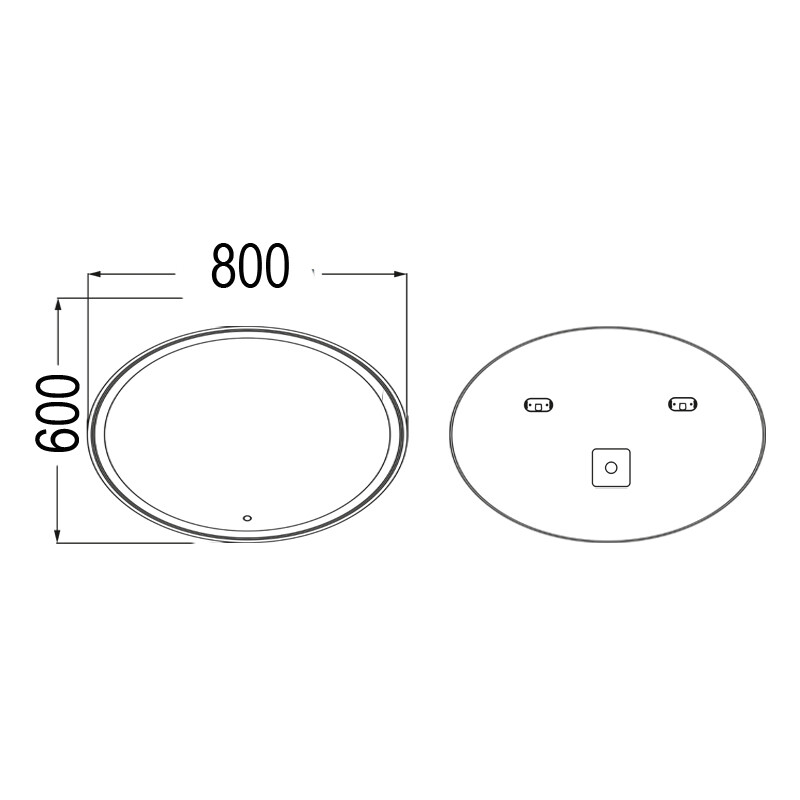 Azario Alba зеркало 80х55 с подсветкой и диммером, с гравировкой CS00063646