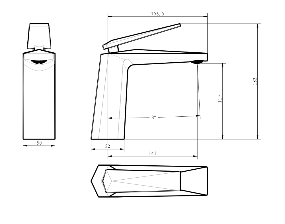 Смеситель для умывальника Boheme Venturo Белый / Хром 371-W