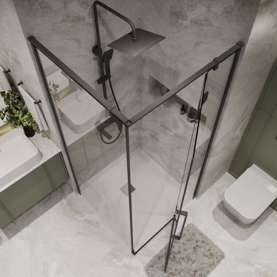 Душевой угол 90x90 Niagara Nova NG 6831-34BLACK