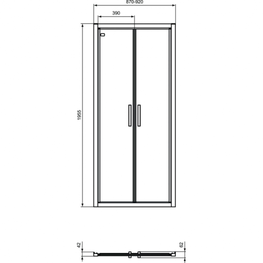 Ideal Standard Connect душевая дверь 90 см K9294V3