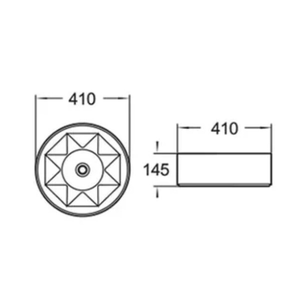 Накладная круглая раковина чаша Comforty 78258 Белый