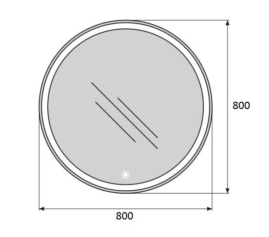 Зеркало BelBagno 80 80 см SPC-RNG-800-LED-TCH