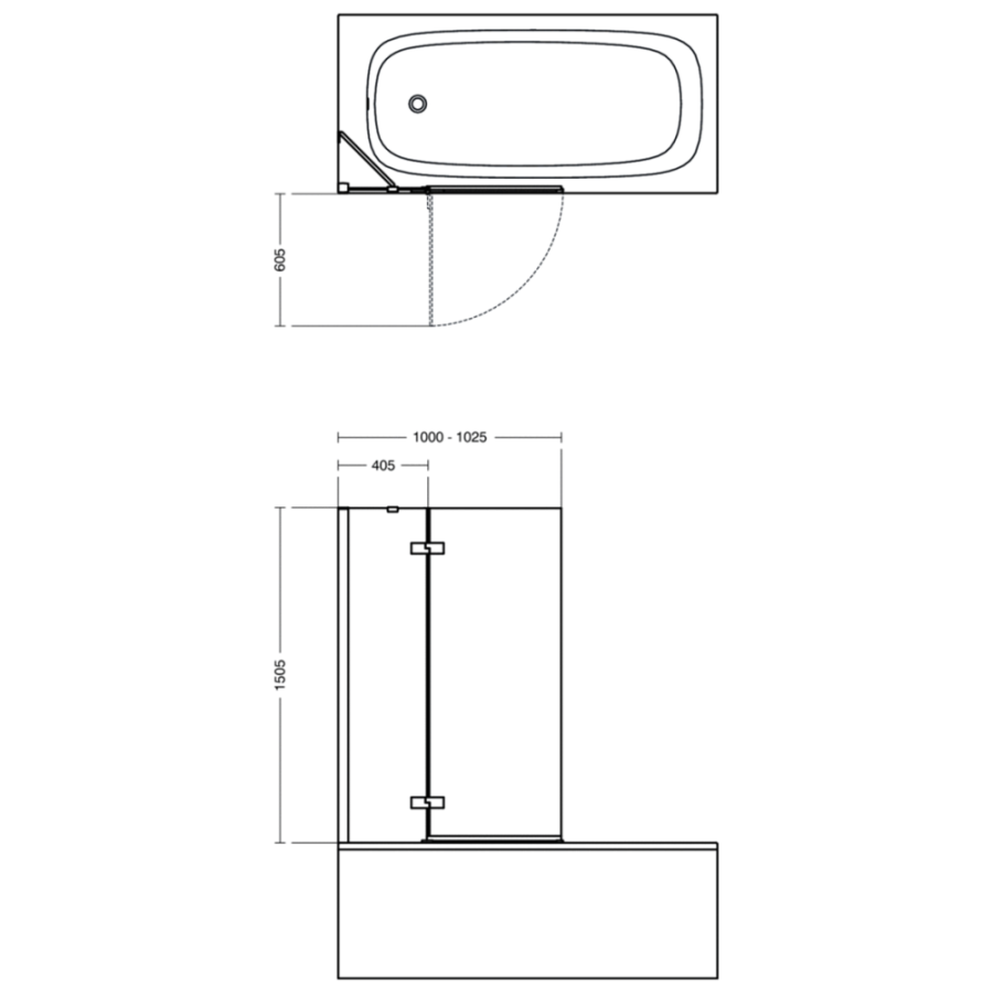 Ideal Standard штора левая на ванну i.life 100х150 см T4887EO