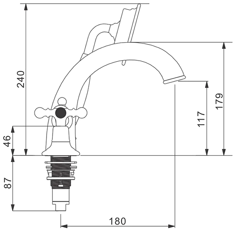 Смеситель на борт ванны Gappo G1189