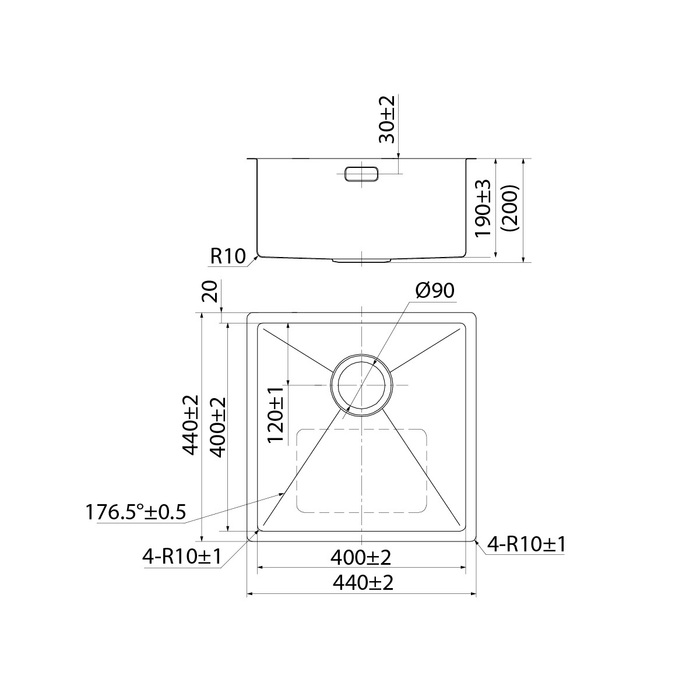 Iddis Edifice комплект моек из нерж. стали, цвет золото EDI44B0i77