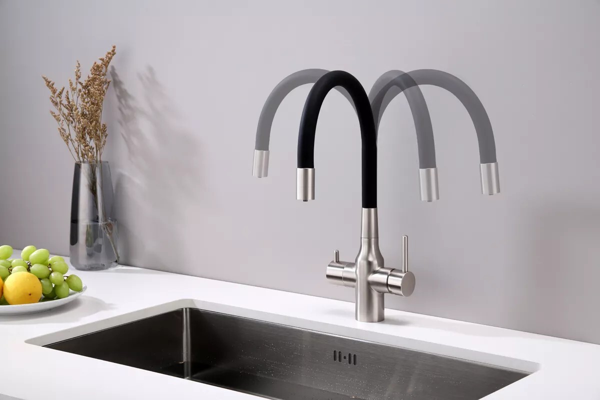 Смеситель для кухни под фильтр с гибким изливом Salix Sa213419-NI