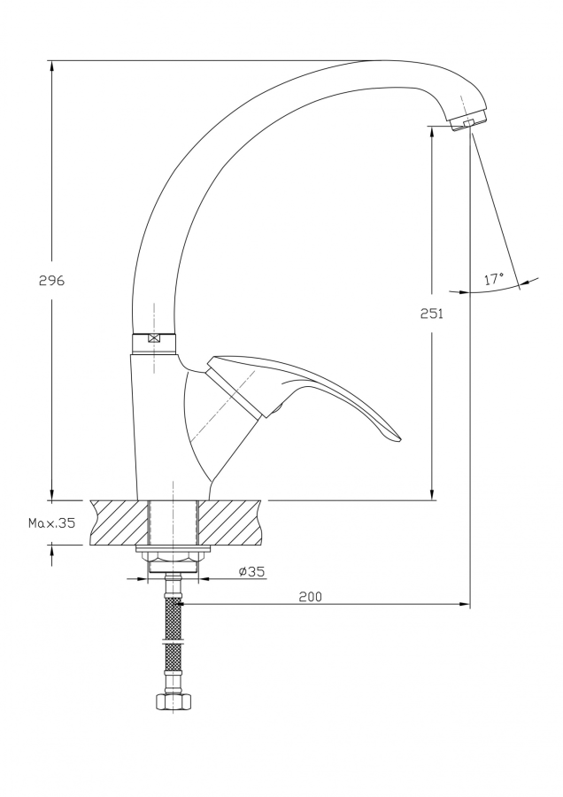 Haiba смеситель для кухни HB4221-5