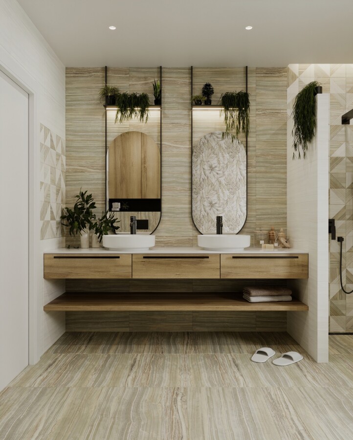 Плитка керамическая Березакерамика Palissandro декор Oasis 1 оливковый 30x60
