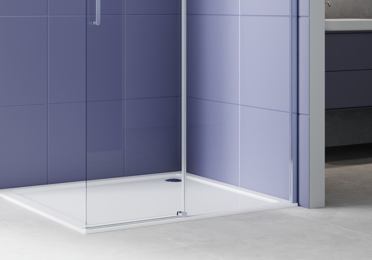 Aquatek AQ.WISL.120.1CH Душевая перегородка Walk In 120см раздвижная, с держателем 1200мм хром прозрачное