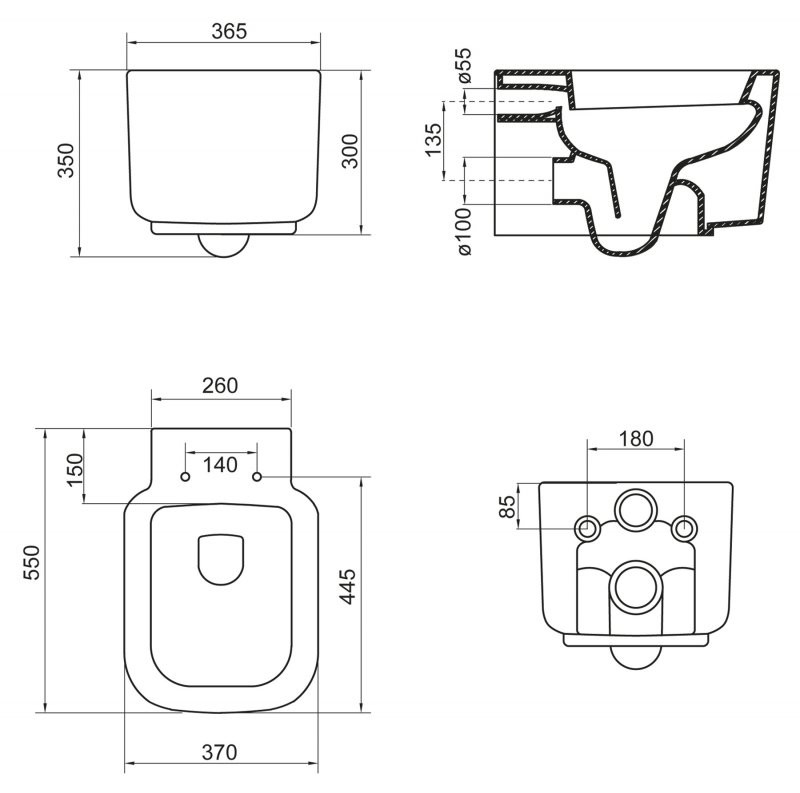 BelBagno VASO BB127CH унитаз подвесной