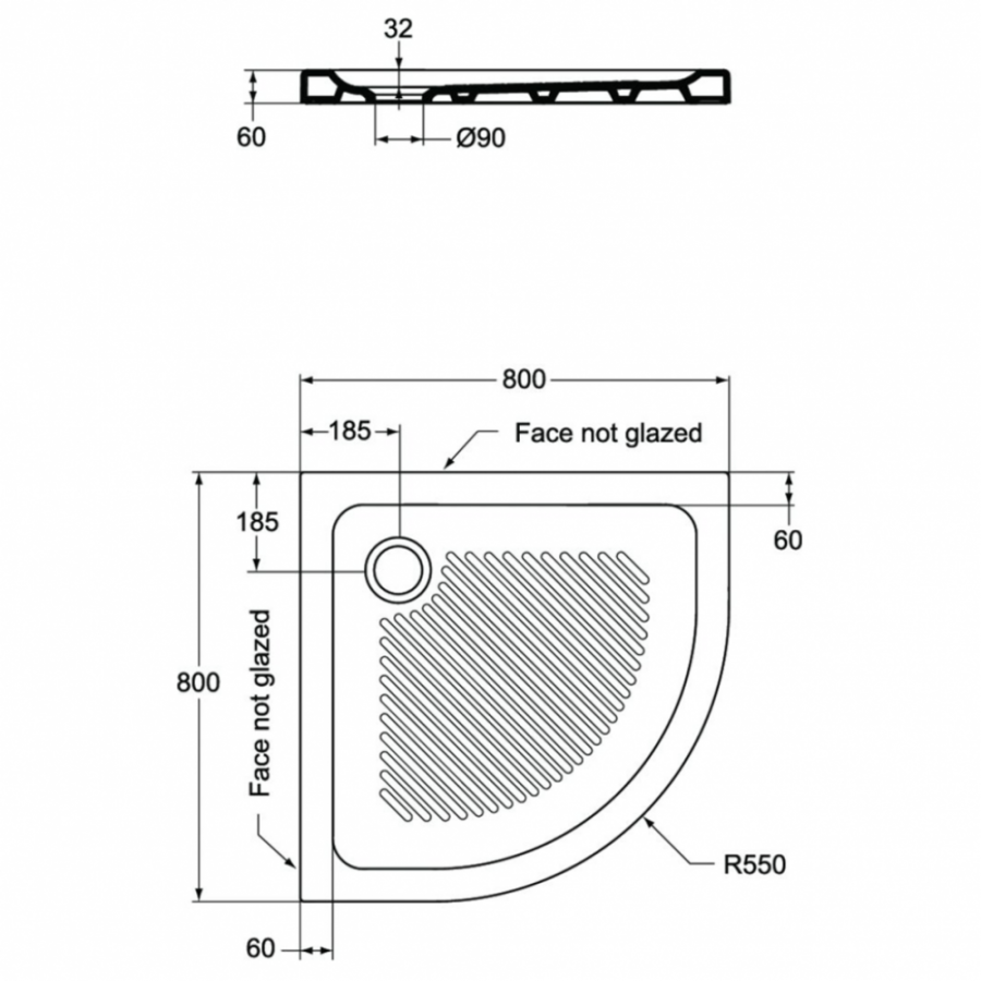 Ideal Standard Connect душевой поддон 80х80 T266701