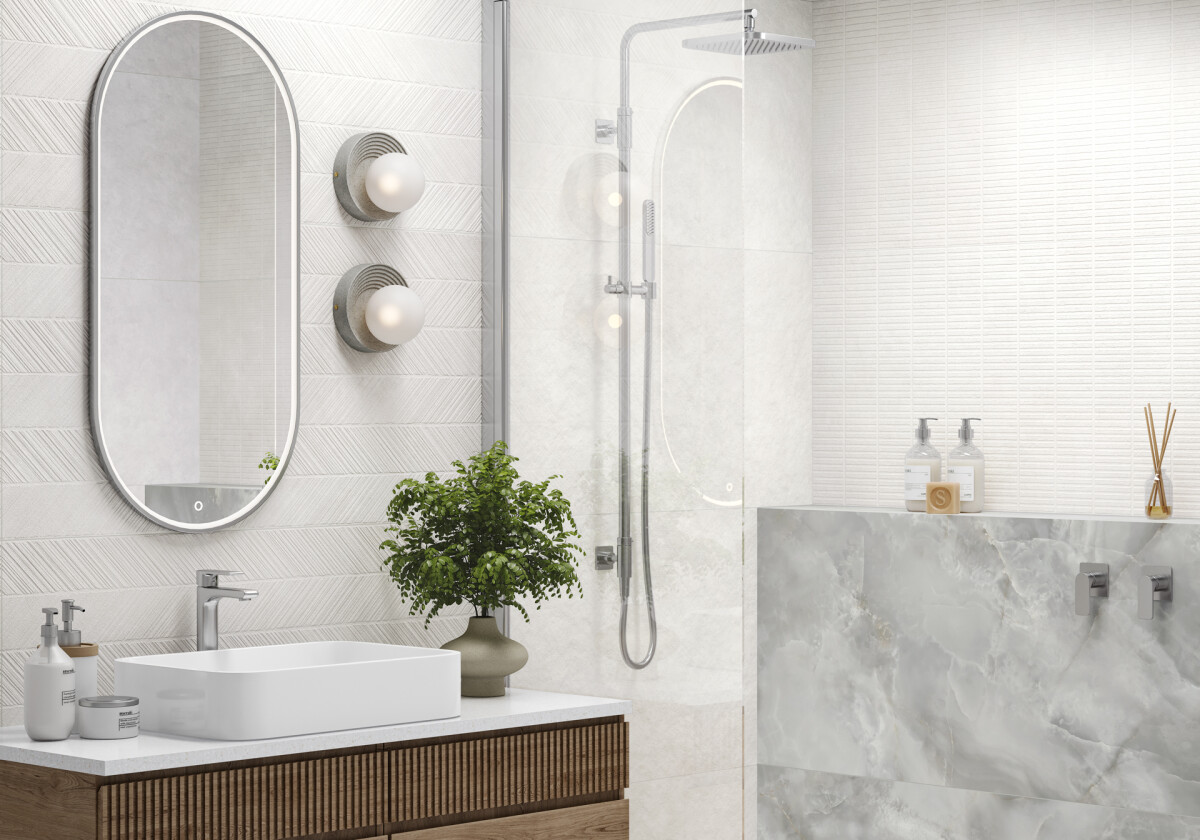 LCM Невел белый / Nevel White Керамогранит 800 x 800 x 8 8080NVL00M