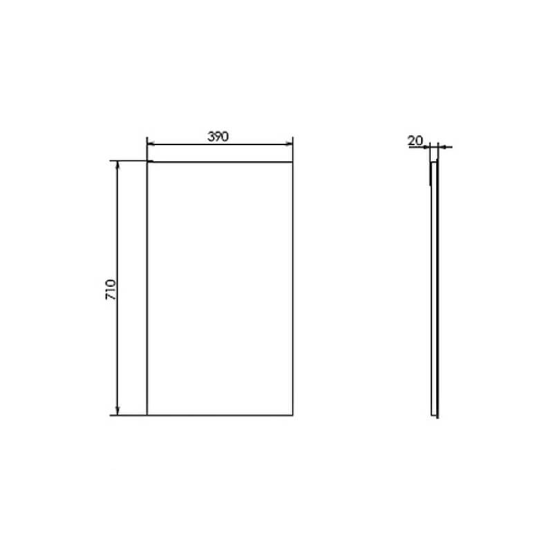 Зеркало Comforty "Асти-40" бетон светлый 00-00013528CF