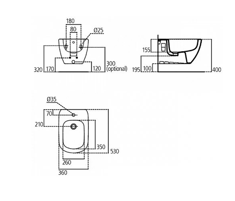 Ideal Standard Tesi PT457001 промокомплект унитаз + биде