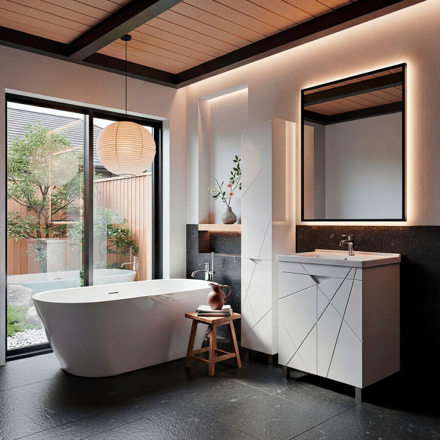 Пенал напольный Loranto Оптимум 35 350х295х1900 универсальный, белый CS00105923