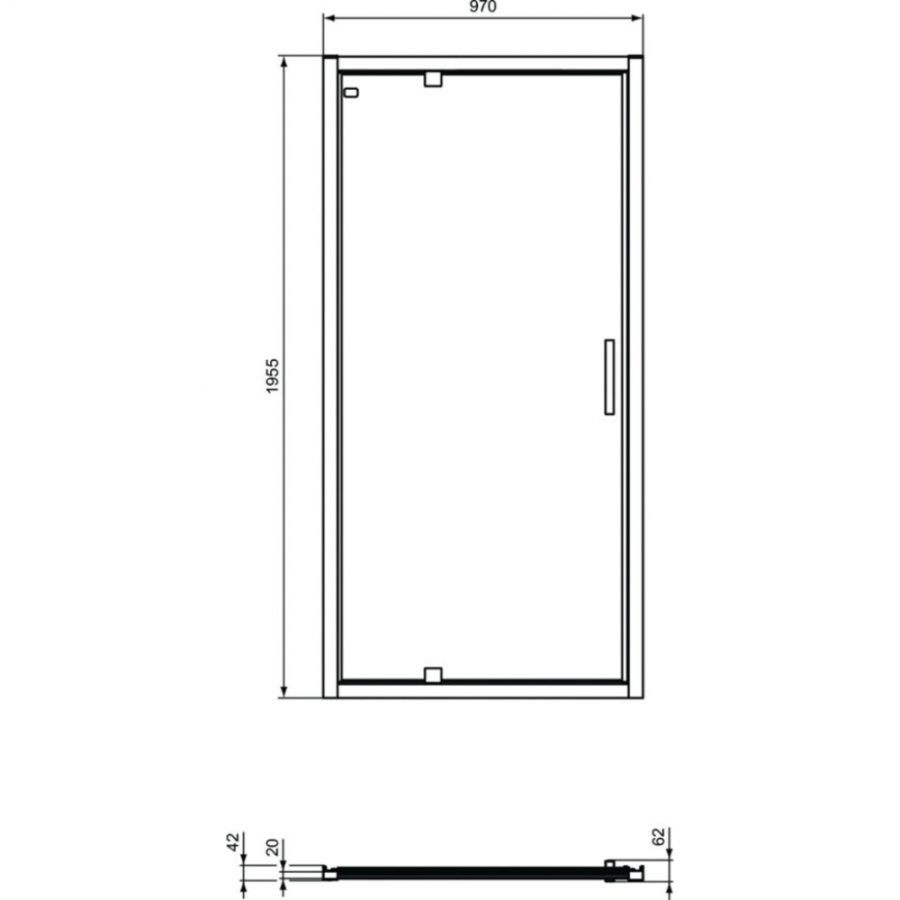 Ideal Standard Connect душевая дверь 100 см K9272V3
