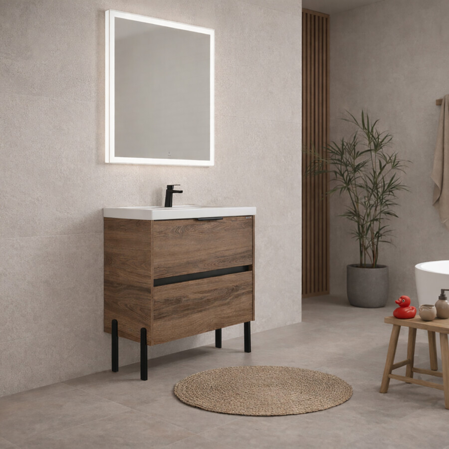 Комплект нерегулируемых мебельных ножек Comforty, 2 штуки, h=200мм, цвет черный матовый 00-00022124