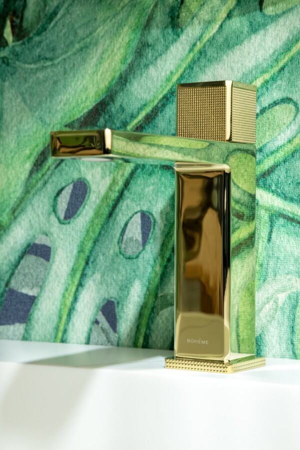 Смеситель автоматический для раковины Boheme Quad Золото 159-G