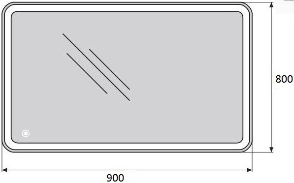 Зеркальное полотно BelBagno 90*80 SPC-MAR-900-800-LED-TCH