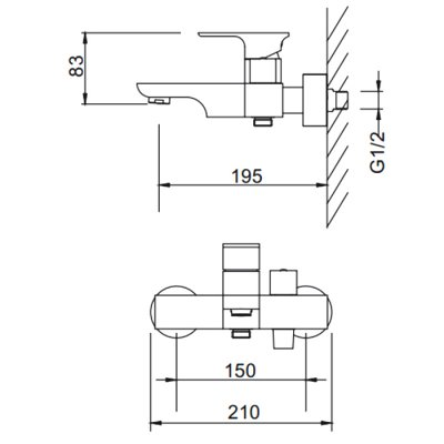 Gerhans K08 смеситель для ванны K13008