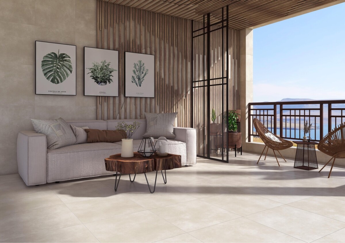 Керамогранит Eurotile Beton White Mat 60x60 7930138704330