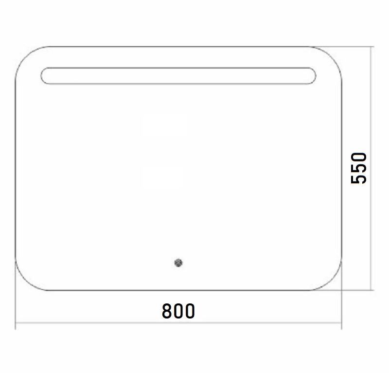 Зеркальное полотно Azario Веста 80*55 подогрев LED00002257