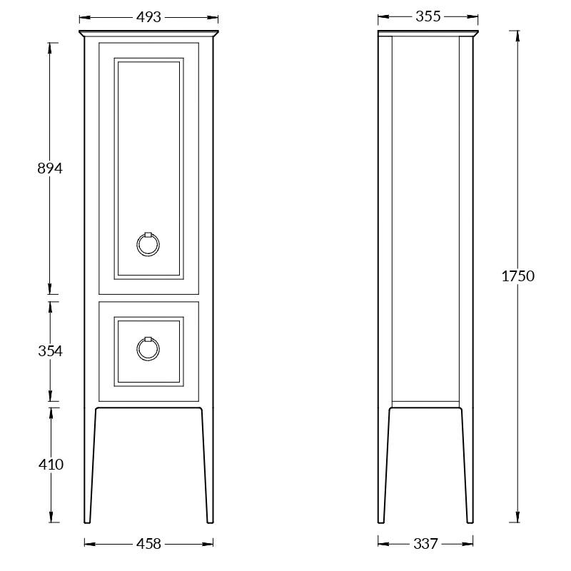 Kerama Marazzi Plaza Classic Neo пенал 175 орех PL.CN.175NUT.M