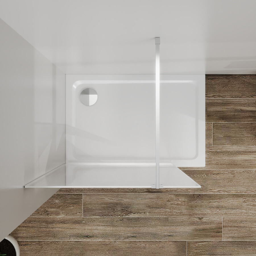 Душевая перегородка Azario Walk-in 1200x1950 в рамке, графический принт, толщина стекла 8 мм, профиль брашированное золото AZ-271-120-BGL-CGP