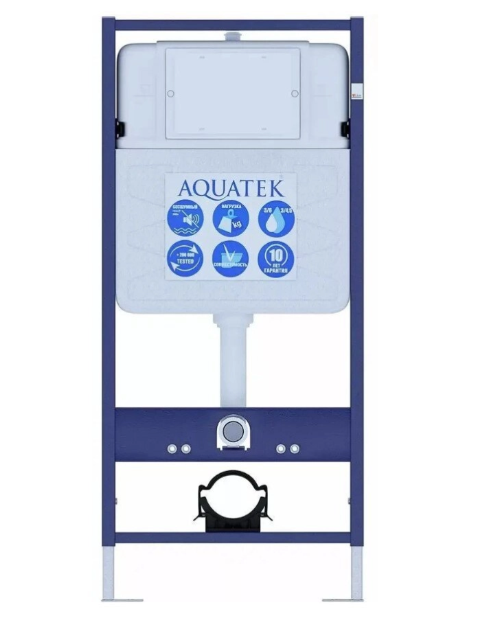 Aquatek Set Оберон Т инсталляция с подвесным унитазом AQ-1365T-00, крепежом и клавишей смыва хром