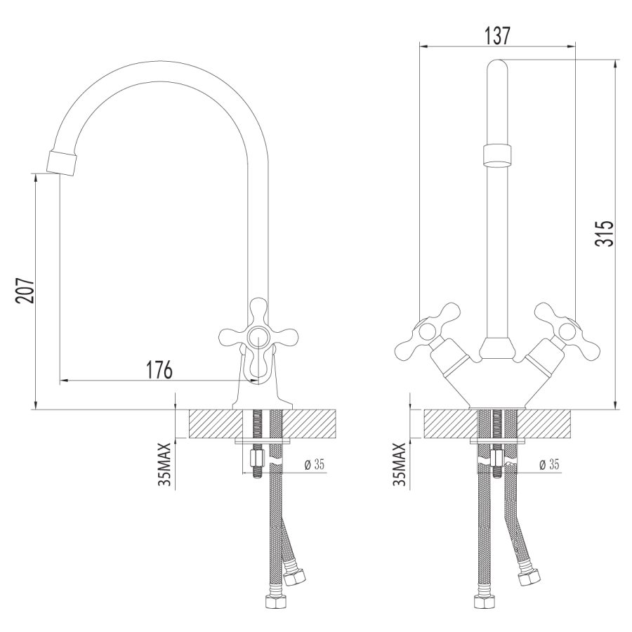 Lemark Standard смеситель для кухни LM2105C