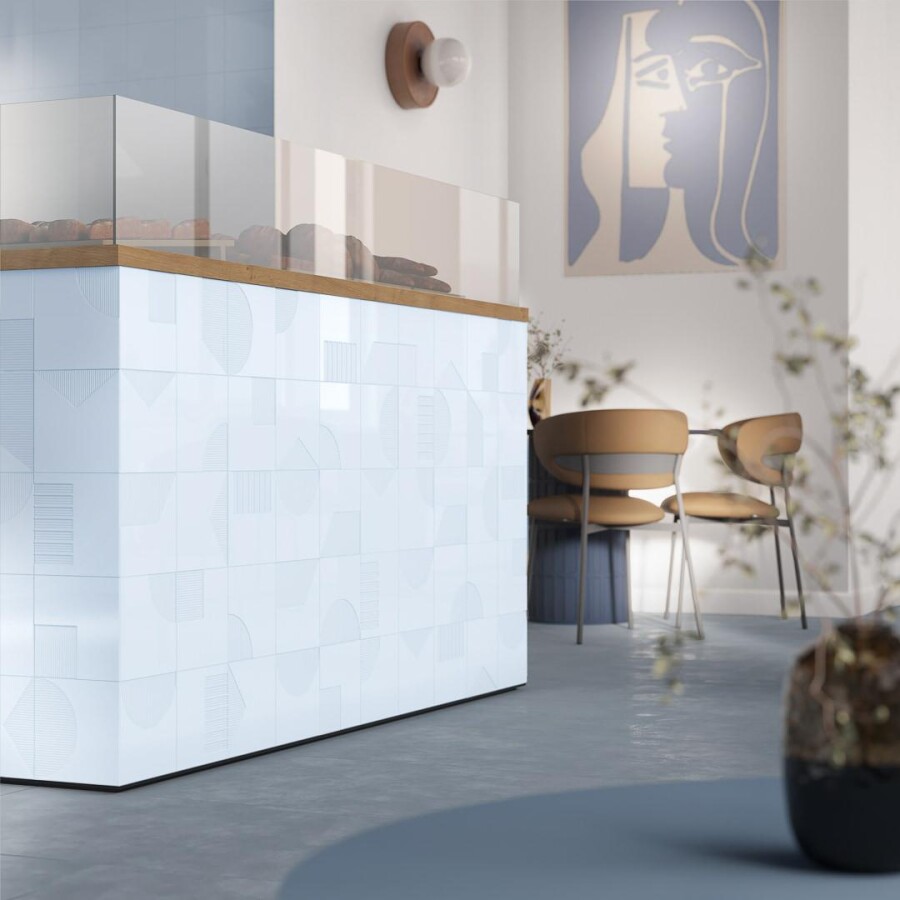 Керамическая плитка Kerama Marazzi Прованс Пикассо Белый глянцевый структура 20x20x0,69 KM2020B0010N