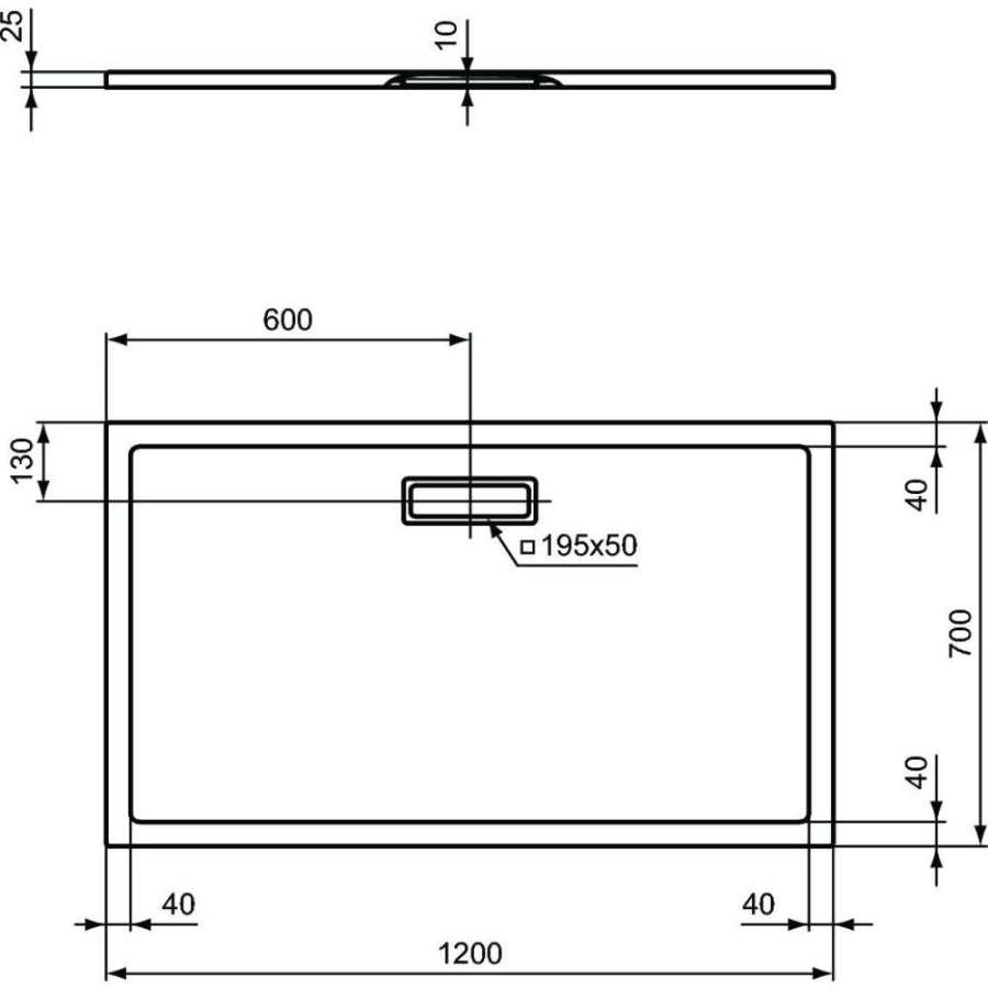 Ideal Standard Ultraflat New душевой поддон 120х70 T4476V3