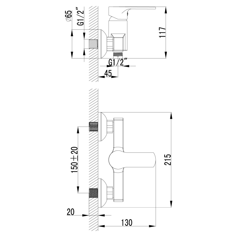 Lemark Plus Grace смеситель для душа LM1503C