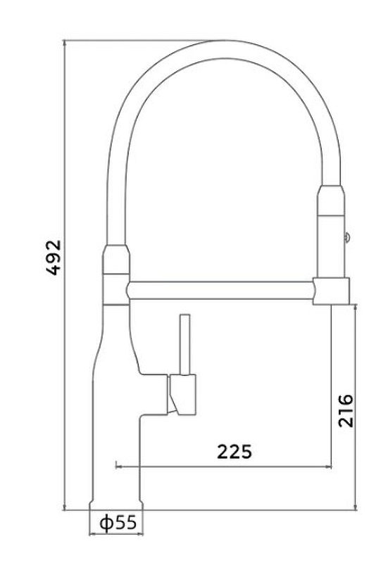 Смеситель для кухни с гибким изливом Gappo G4398-55