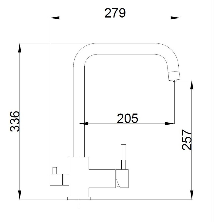 Haiba HB76820-7 смеситель для кухни с подключением фильтра Черный