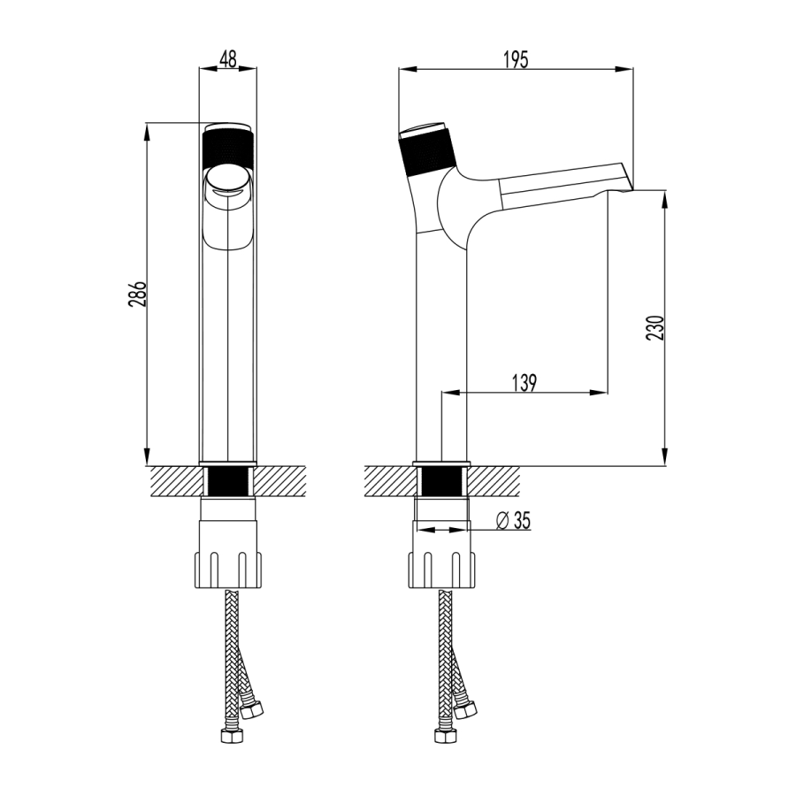 Lemark Project смеситель для раковины кнопочный LM4679C