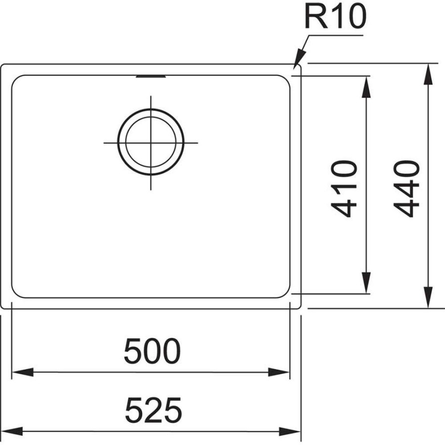 Franke SID 110-50 кухонная мойка тectonite белый 52,5 х 44 см