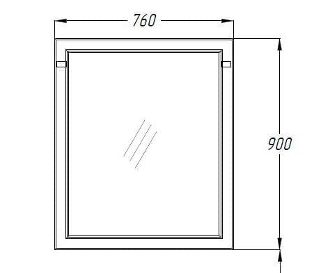 Opadiris Омега зеркало 75 см слоновая кость Z0000006993