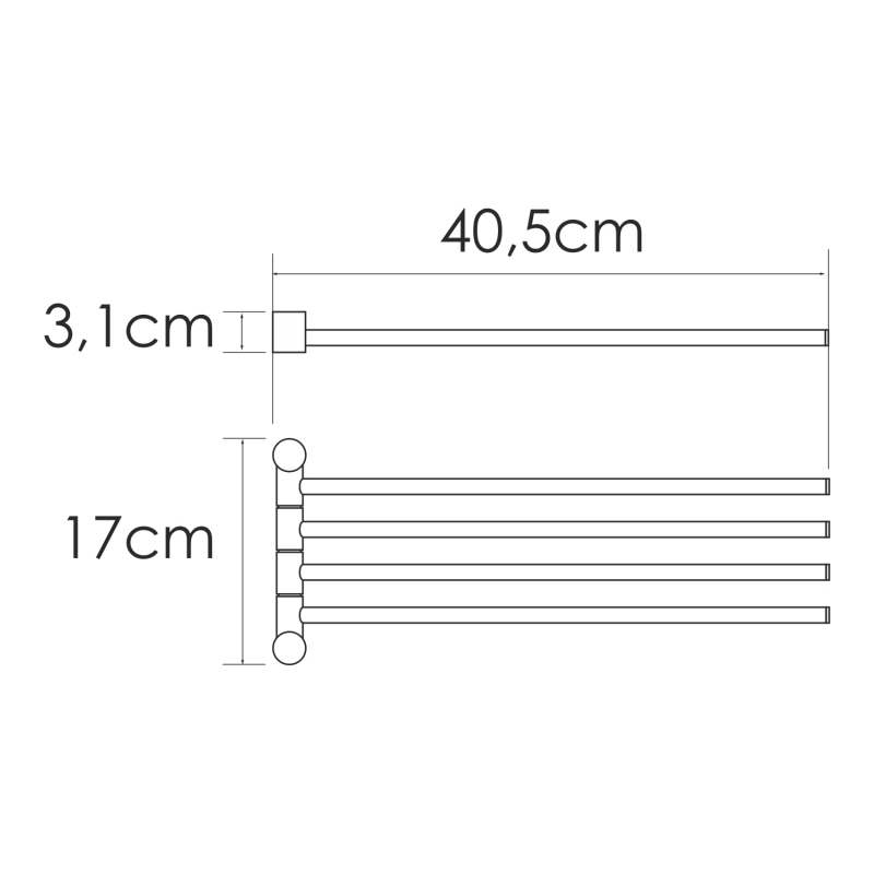 WasserKraft полотенцедержатель четверной K-1034N