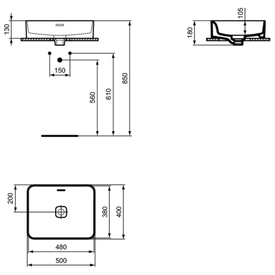 Ideal Standard Strada раковина 50 см T296501